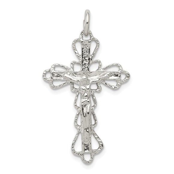 Million Charms 925 Sterling Silver Crucifix Necklace Charm Pendant - Picture 1 of 4